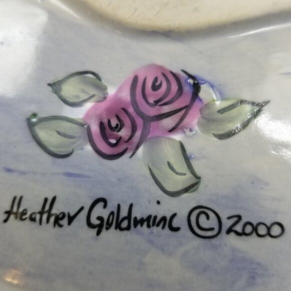 Blue Sky Clay Works Vanity Tray Dish Heather Goldminc "BEAUTY SHINES FROM WITH" - Picture 8 of 14